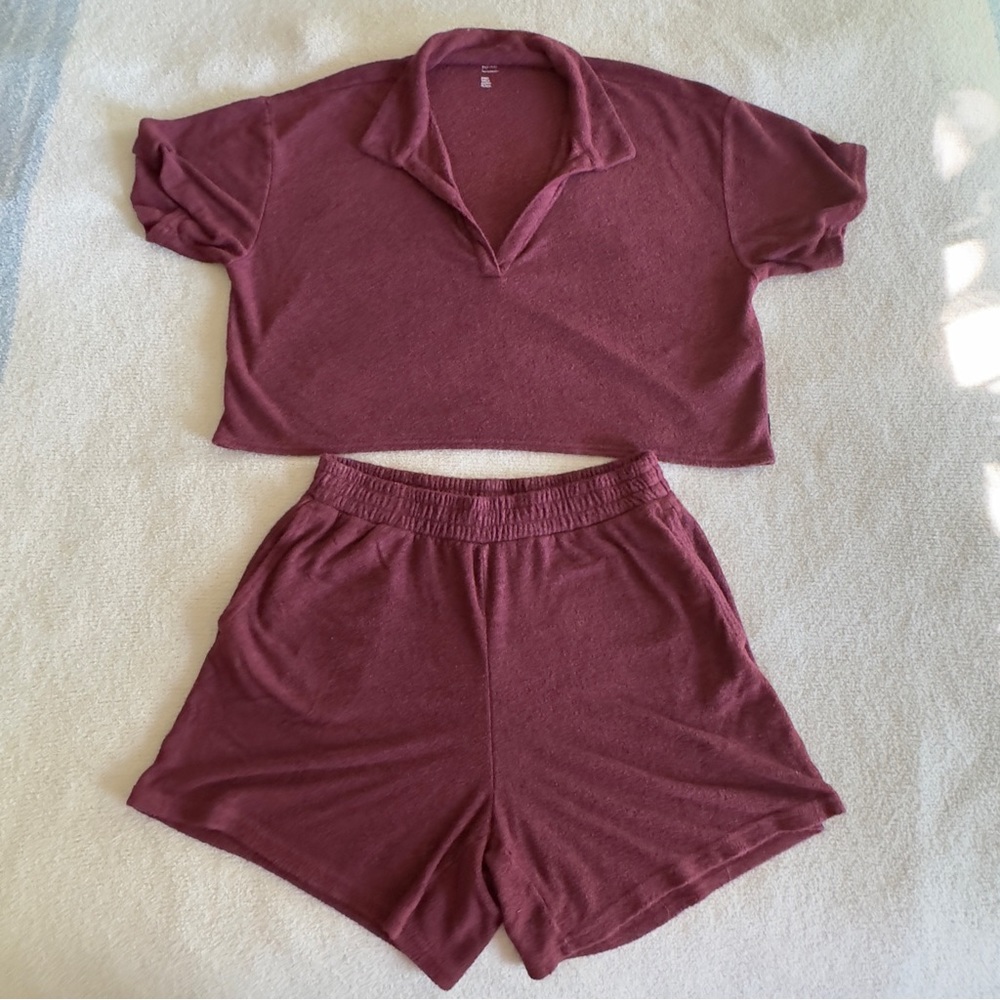 gilly hicks ★ purple two-piece sleepwear/pajama set